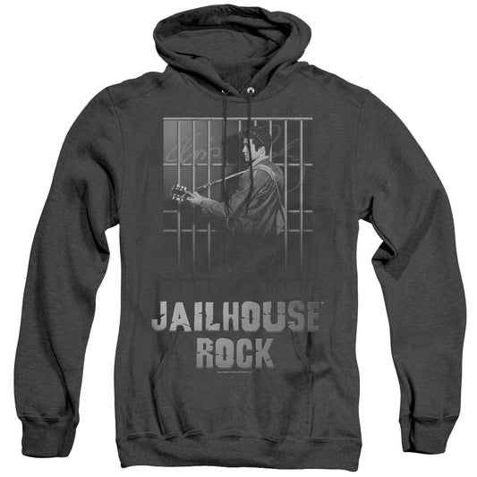 Elvis Presley - Jailhouse Rock - Adult Heather Hoodie - Black