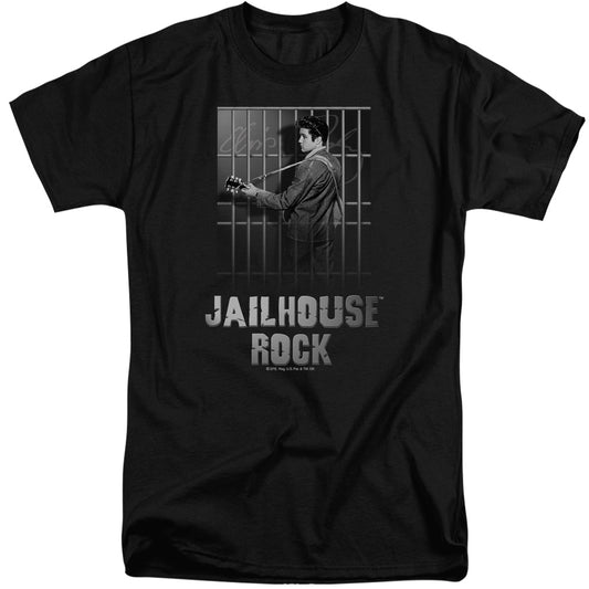Elvis Presley - Jailhouse Rock - Short Sleeve Adult Tall - Black T-shirt