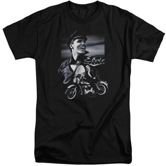 Elvis Presley - Motorcycle - Short Sleeve Adult Tall - Black T-shirt