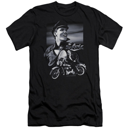 Elvis Presley - Motorcycle-premuim Canvas Adult Slim Fit 30/1 - Black