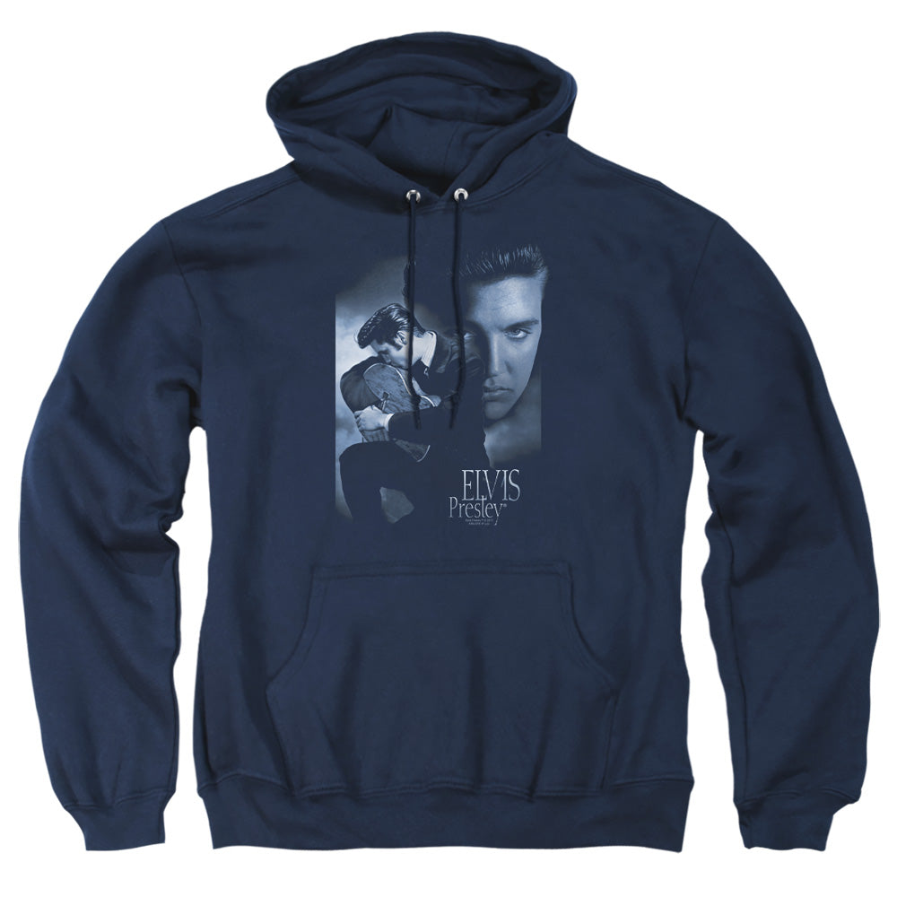 Elvis Presley - Reverent - Adult Pull-over Hoodie - Navy
