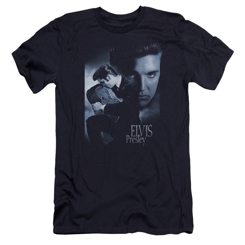 Elvis Presley - Reverent-premuim Canvas Adult Slim Fit 30/1 - Navy