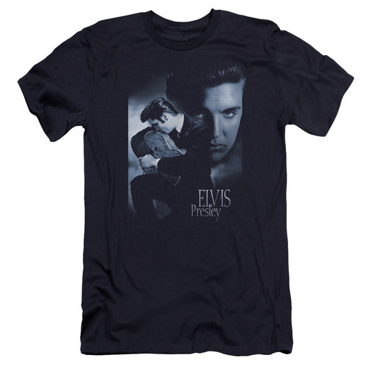Elvis Presley - Reverent-premuim Canvas Adult Slim Fit 30/1 - Navy