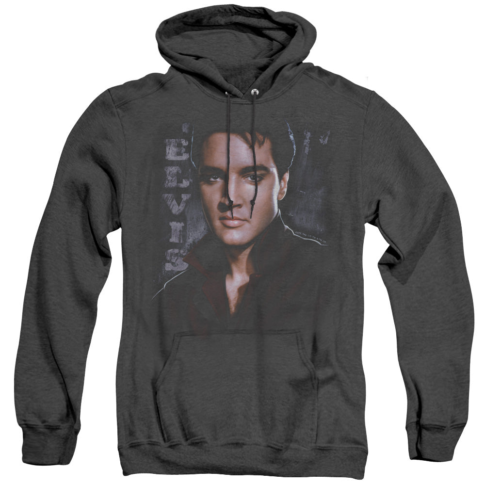 Elvis Presley - Tough - Adult Heather Hoodie - Black