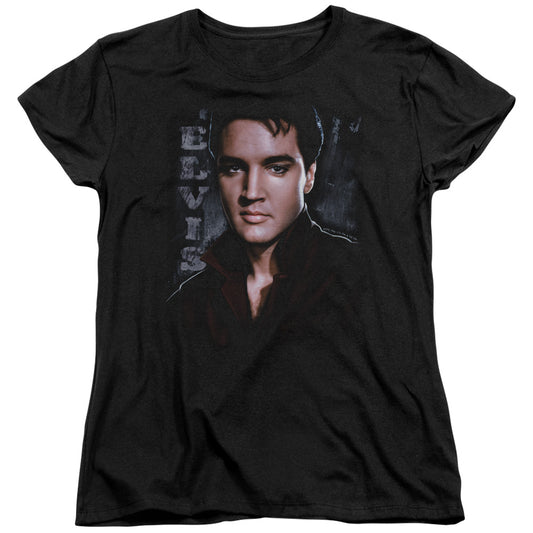 Elvis Presley - Tough - Short Sleeve Womens Tee - Black T-shirt