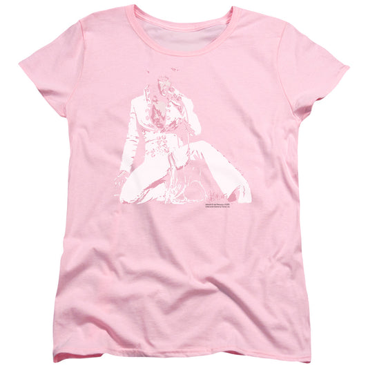 Elvis Presley - Please Love Me - Short Sleeve Womens Tee - Hot Pink T-shirt