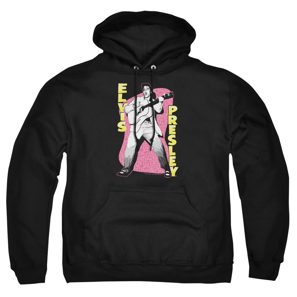Elvis Presley - Pink Rock - Adult Pull-over Hoodie - Black