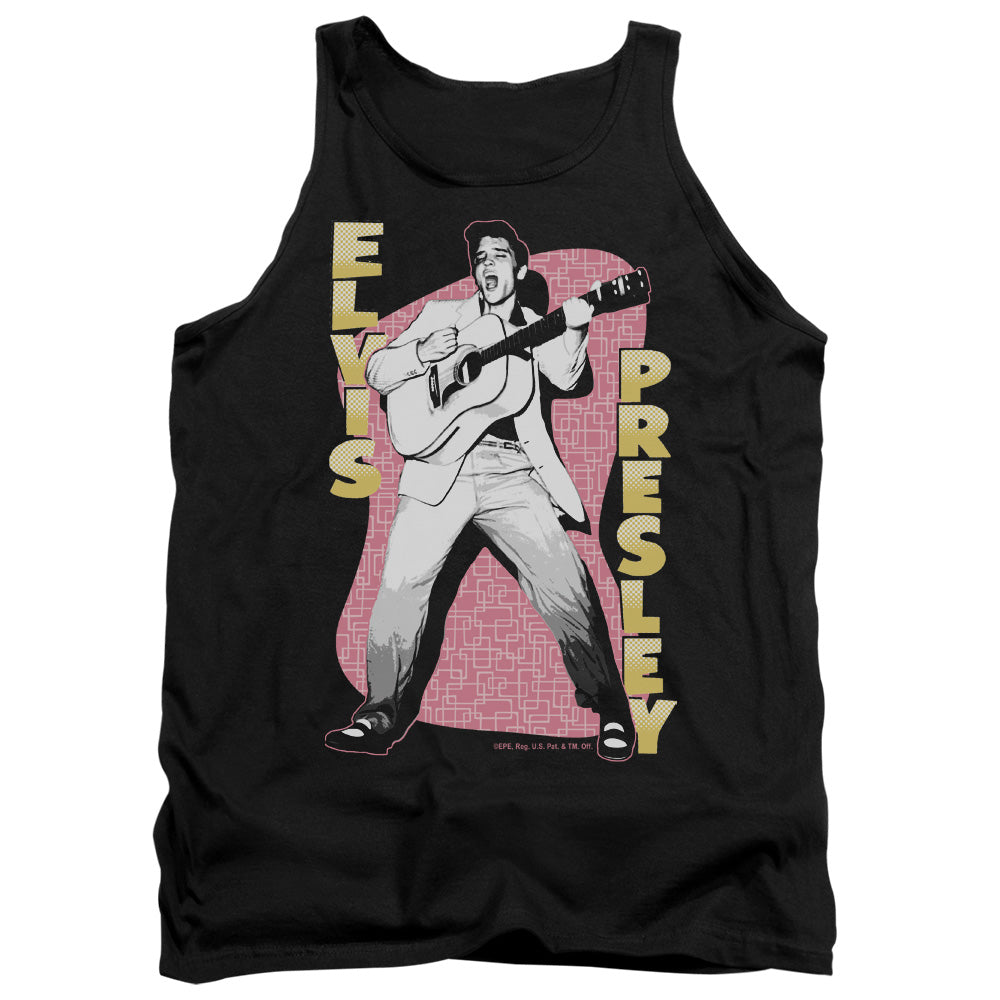 Elvis Presley - Pink Rock - Adult Tank - Black