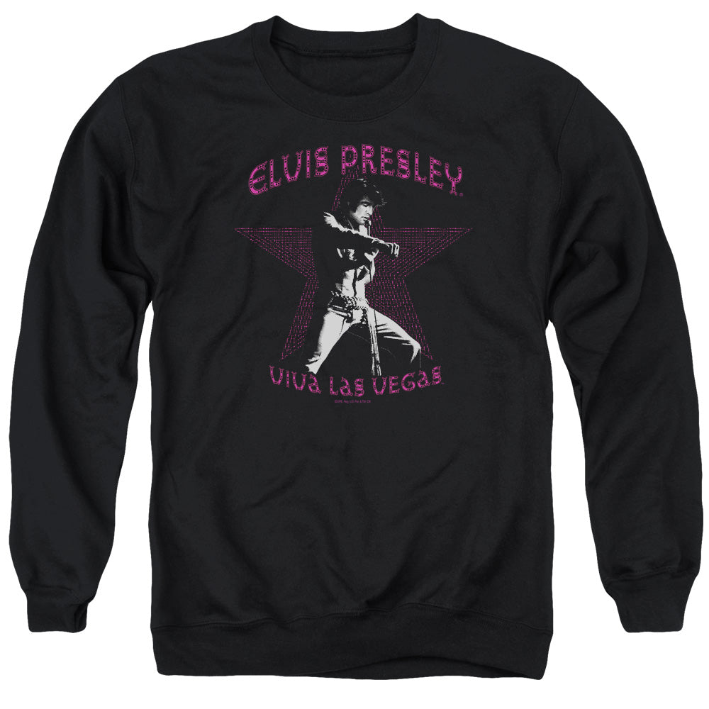 Elvis Presley - Viva Las Vegas Star - Adult Crewneck Sweatshirt - Black