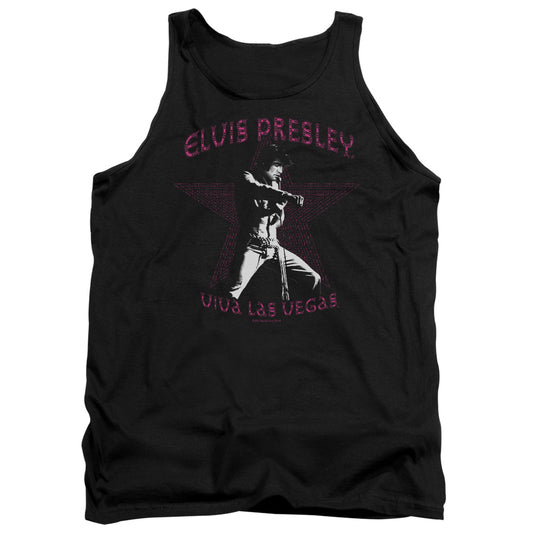 Elvis Presley - Viva Las Vegas Star - Adult Tank - Black