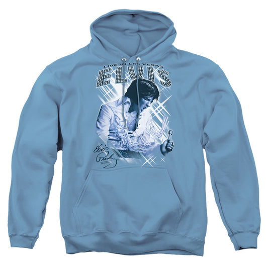 Elvis Presley - Blue Vegas - Adult Pull-over Hoodie - Carolina Blue