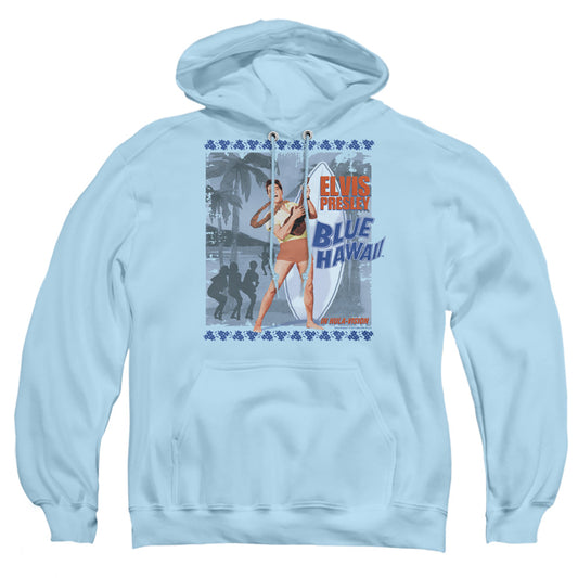 Elvis Presley - Blue Hawaii Poster - Adult Pull-over Hoodie - Light Blue