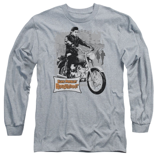 Elvis Presley - Roustabout Poster - Long Sleeve Adult 18/1 - Athletic Heather T-shirt