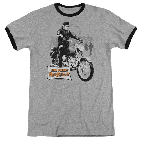 Elvis Presley - Roustabout Poster - Adult Ringer - Heather/black