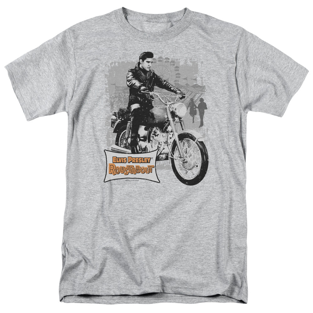 Elvis Presley - Roustabout Poster - Short Sleeve Adult 18/1 - Athletic Heather T-shirt