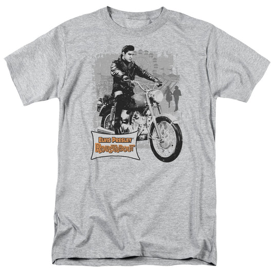 Elvis Presley - Roustabout Poster - Short Sleeve Adult 18/1 - Athletic Heather T-shirt