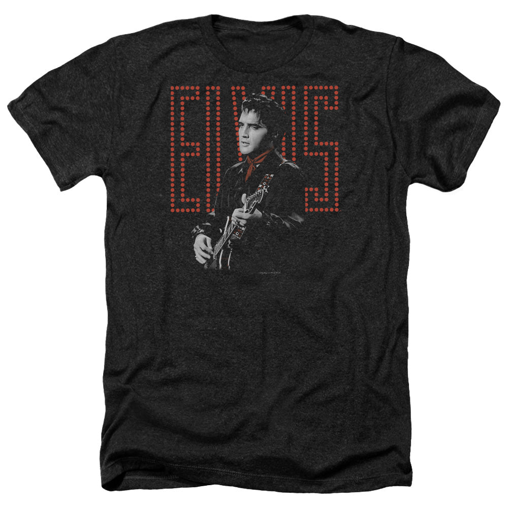 Elvis Presley - Red Guitarman - Adult Heather-black