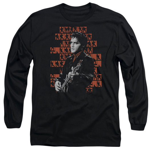 Elvis Presley - 1968 - Long Sleeve Adult 18/1 - Black T-shirt