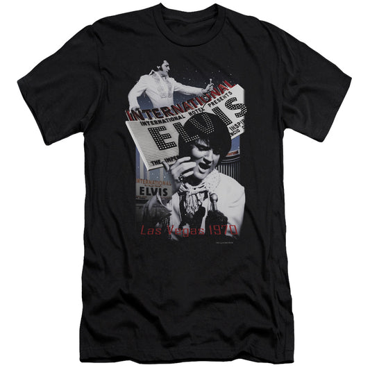 Elvis Presley - International Hotel-premuim Canvas Adult Slim Fit 30/1 - Black