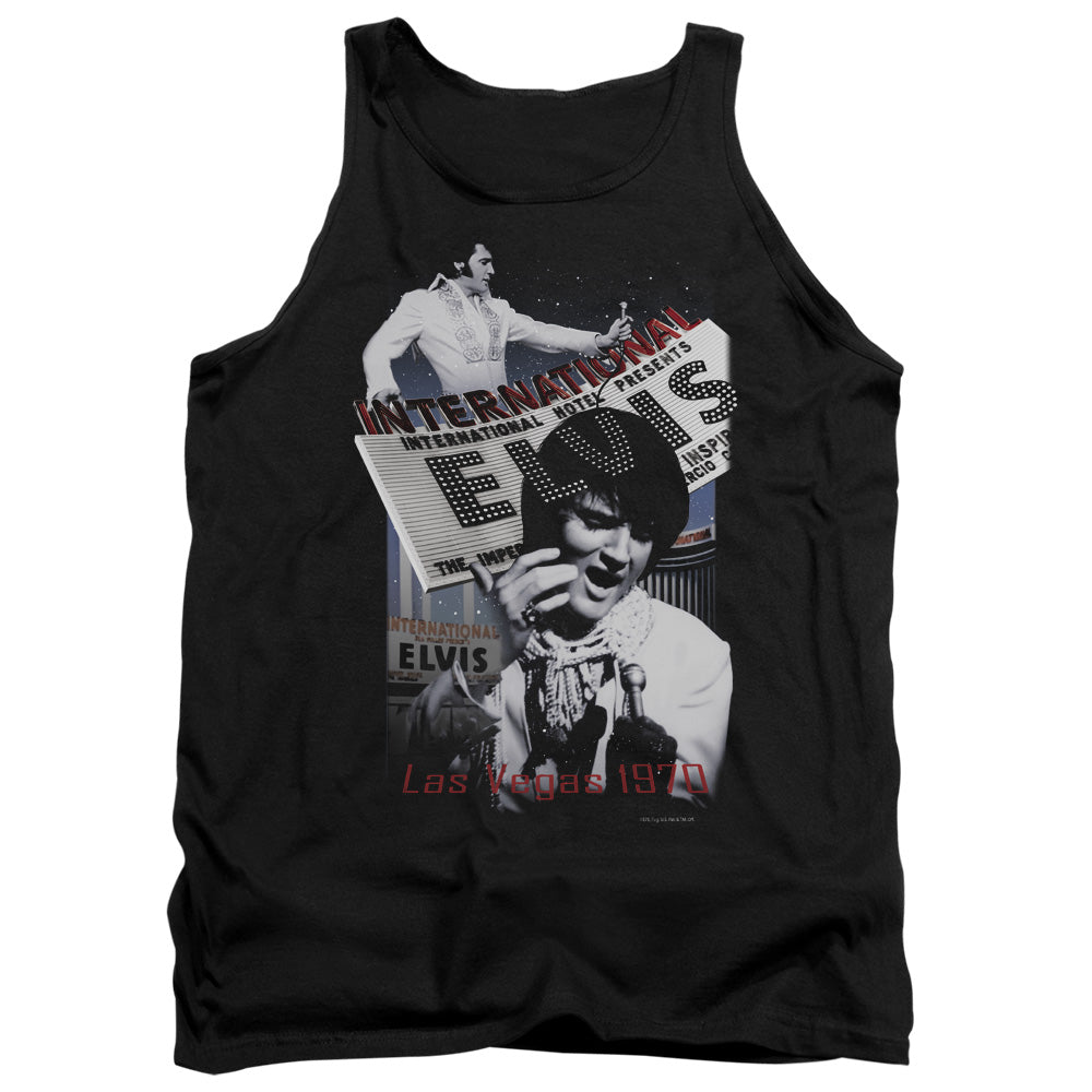 Elvis Presley - International Hotel - Adult Tank - Black