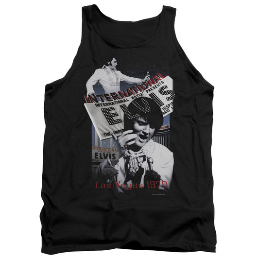 Elvis Presley - International Hotel - Adult Tank - Black