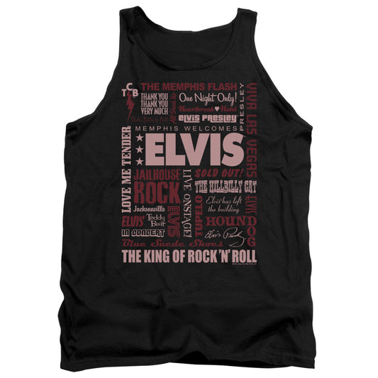 Elvis Presley - Whole Lotta Type - Adult Tank - Black