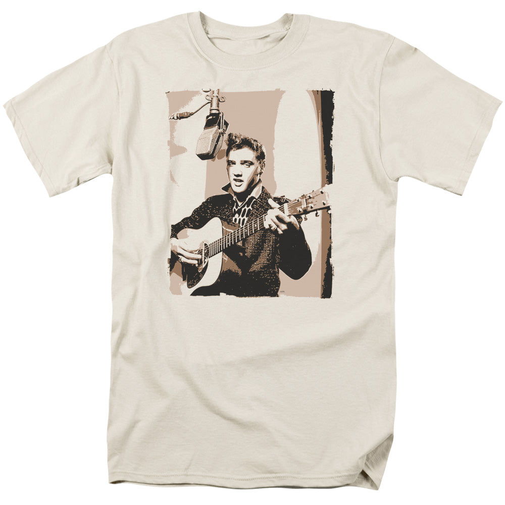 Elvis Presley - Sepia Studio - Short Sleeve Adult 18/1 - Cream T-shirt
