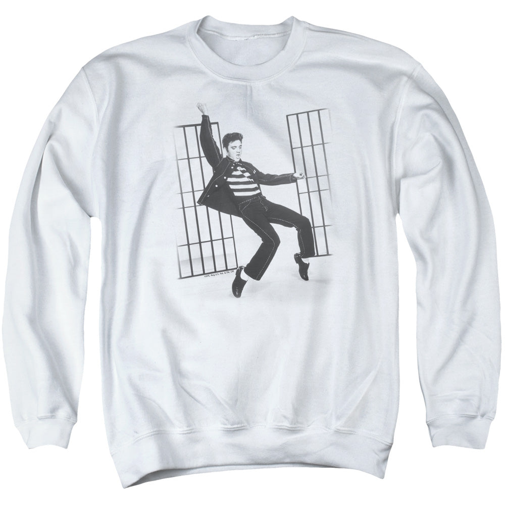 Elvis Presley - Jailhouse Rock - Adult Crewneck Sweatshirt - White