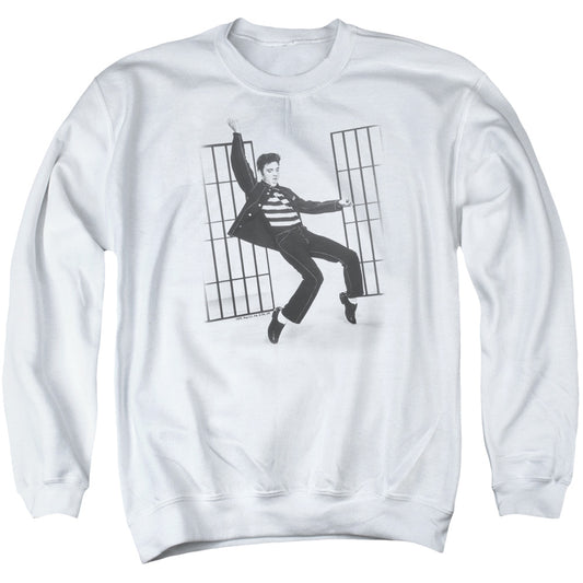 Elvis Presley - Jailhouse Rock - Adult Crewneck Sweatshirt - White
