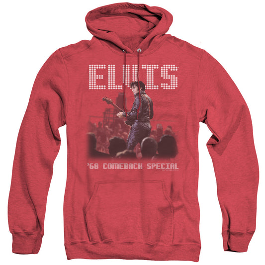Elvis Presley - Return Of The King - Adult Heather Hoodie - Red
