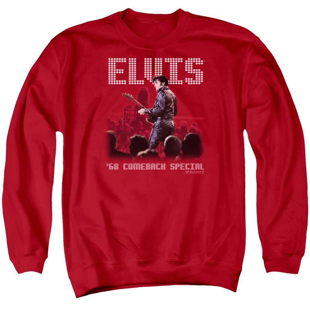 Elvis Presley - Return Of The King - Adult Crewneck Sweatshirt - Red