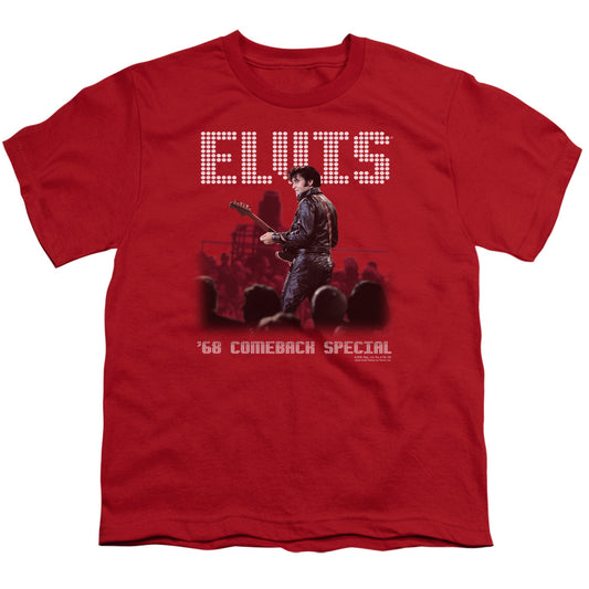 Elvis Presley - Return Of The King - Short Sleeve Youth 18/1 - Red T-shirt