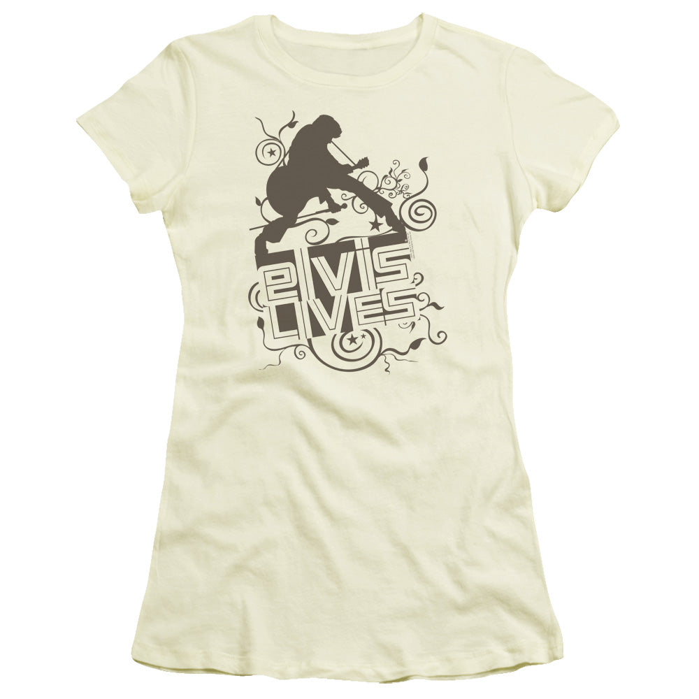 ELVIS PRESLEY ELVIS LIVES - S/S JUNIOR SHEER - CREAM T-Shirt
