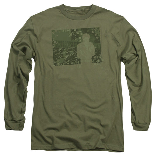 Elvis Presley - That 70s Elvis - Long Sleeve Adult 18/1 - Military Green T-shirt