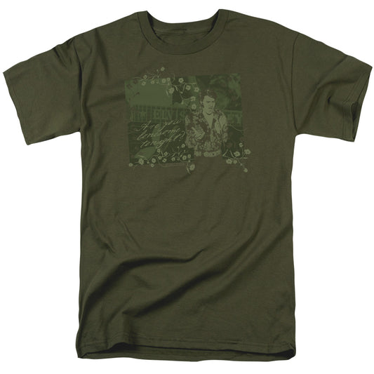 Elvis Presley - That 70s Elvis - Short Sleeve Adult 18/1 - Military Green T-shirt