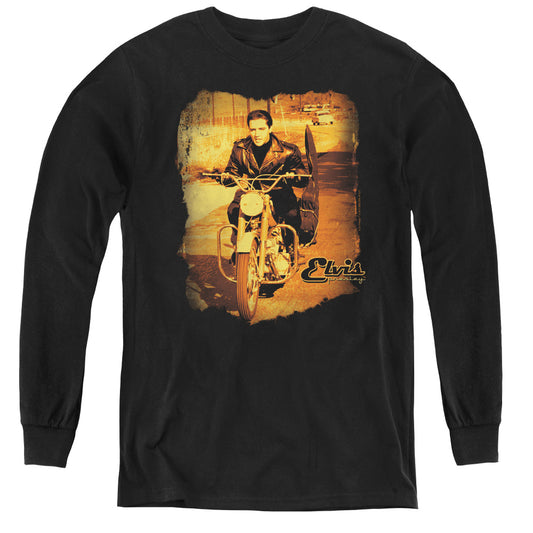 Elvis Presley - Hit The Road - Youth Long Sleeve Tee - Black