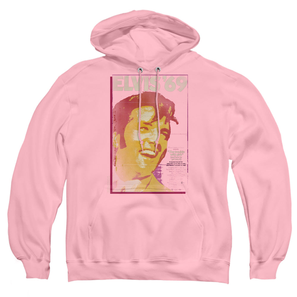 Elvis Presley - Trouble With Girls - Adult Pull-over Hoodie - Pink