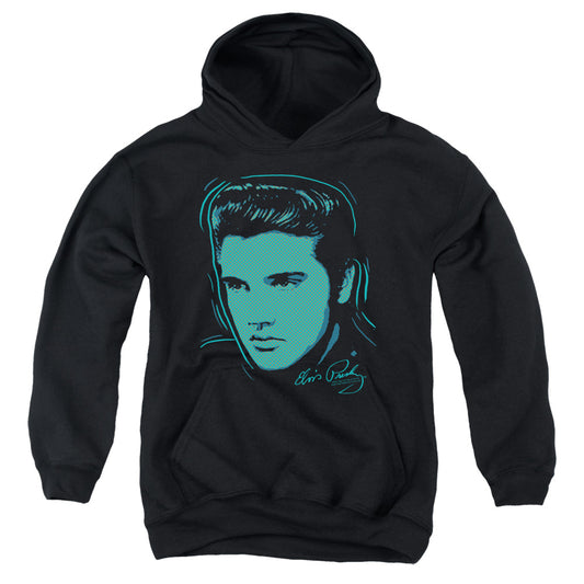 Elvis Presley - Young Dots - Youth Pull-over Hoodie - Black