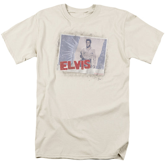 Elvis Presley - Tough Guy Poster - Short Sleeve Adult 18/1 - Sand T-shirt