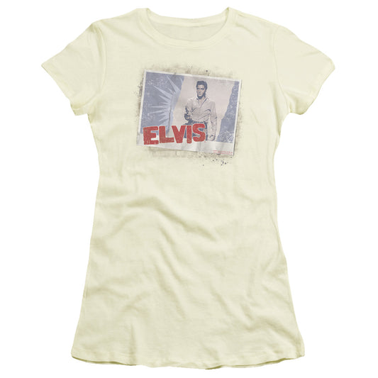 ELVIS PRESLEY TOUGH GUY POSTER - S/S JUNIOR SHEER - CREAM T-Shirt