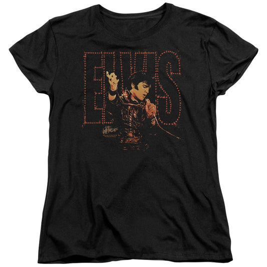 Elvis Presley - Take My Hand - Short Sleeve Womens Tee - Black T-shirt