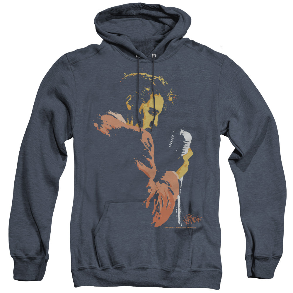 Elvis Presley - Early Elvis - Adult Heather Hoodie - Navy