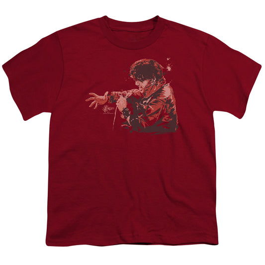 Elvis Presley - Red Comback - Short Sleeve Youth 18/1 - Cardinal T-shirt