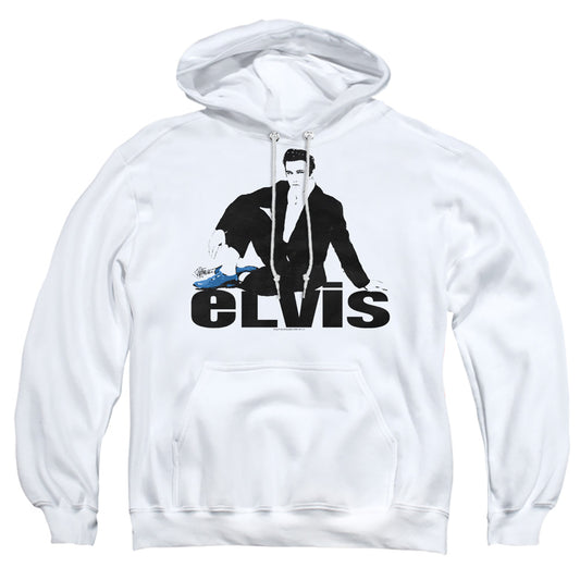 Elvis Presley - Blue Suede - Adult Pull-over Hoodie - White