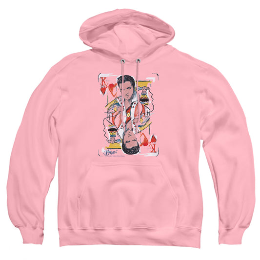 Elvis Presley - King Of Hearts - Adult Pull-over Hoodie - Pink