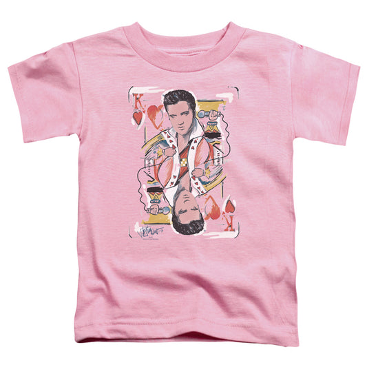 Elvis Presley - King Of Hearts - Short Sleeve Toddler Tee - Pink T-shirt