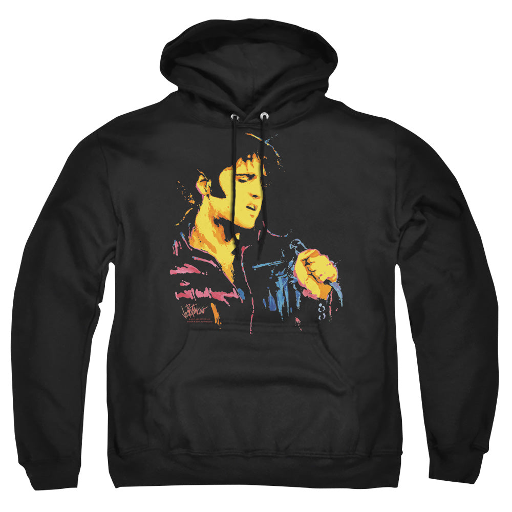 Elvis Presley - Neon Elvis - Adult Pull-over Hoodie - Black