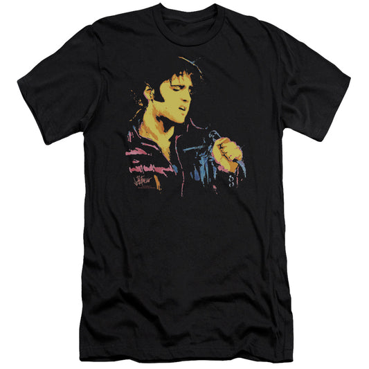 Elvis Presley - Neon Elvis-premuim Canvas Adult Slim Fit 30/1 - Black