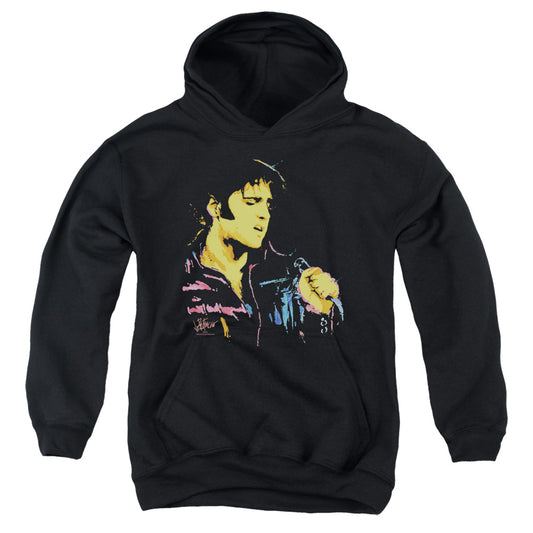 Elvis Presley - Neon Elvis - Youth Pull-over Hoodie - Black