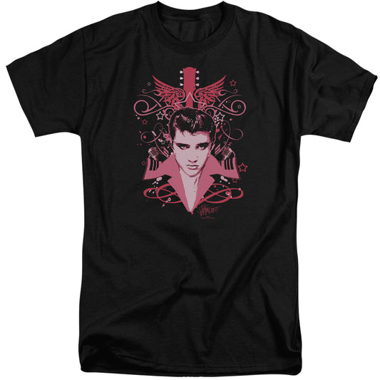 Elvis Presley - Lets Face It - Short Sleeve Adult Tall - Black T-shirt